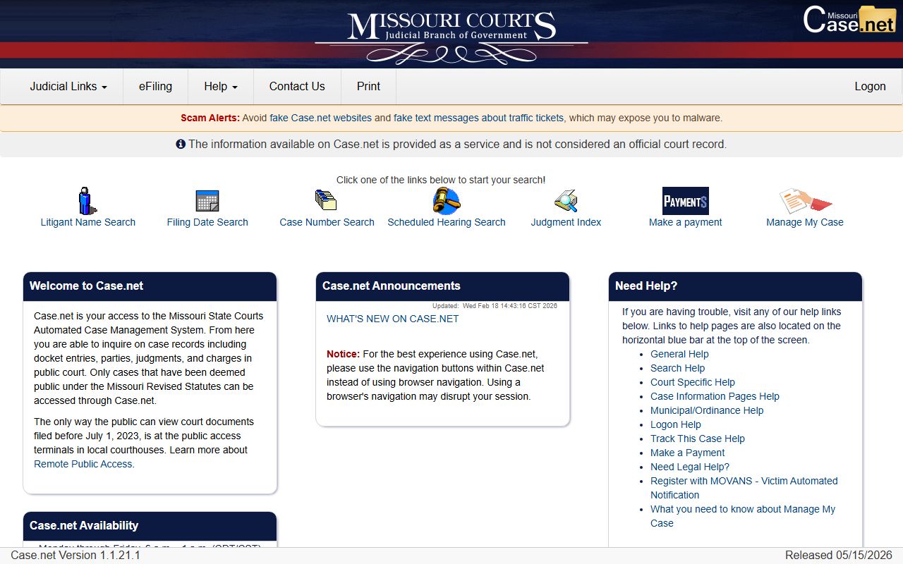 Taney County court records after arrest Case.net lookup